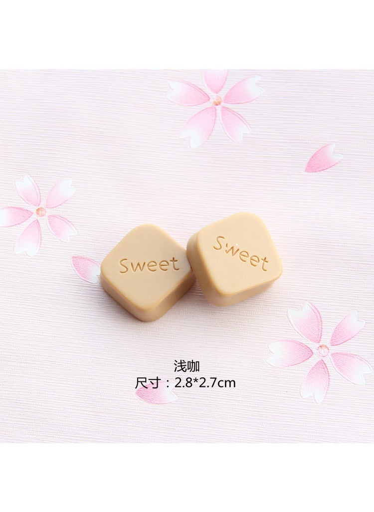 بيوينتي Large Imitation Chocolate Resin DIY Keychain Fridge Magnet SWEET-shallow coffee 
