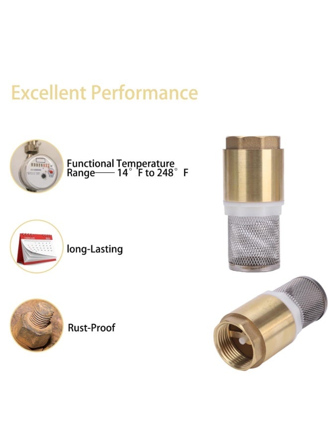 صمام لا رجعيان من النحاس الأصفر، مزود بفلتر، وصمام سفلي لمضخة الماء، وصمام قدم، وفلتر، وصمام قدم، وفلتر، وصمام لا رجعي، ومصفاة، مقاس DN20. - Image 5