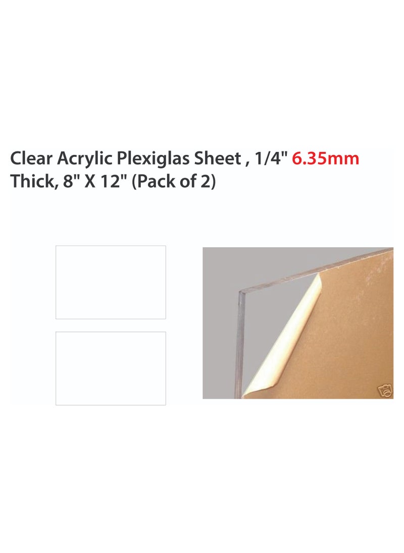 SMARTPOINTS Clear Acrylic Plexiglas Sheet , 1/4" Thick, 8" X 12" (Pack of 2)  - Image 4