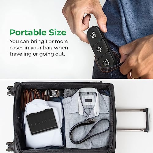 Rabbonix Weekly Medicine Organizer Box 03 Times a Day, Tablets Container Case Travel Pill Box For 07 days | Black | 01 Pcs - Image 3