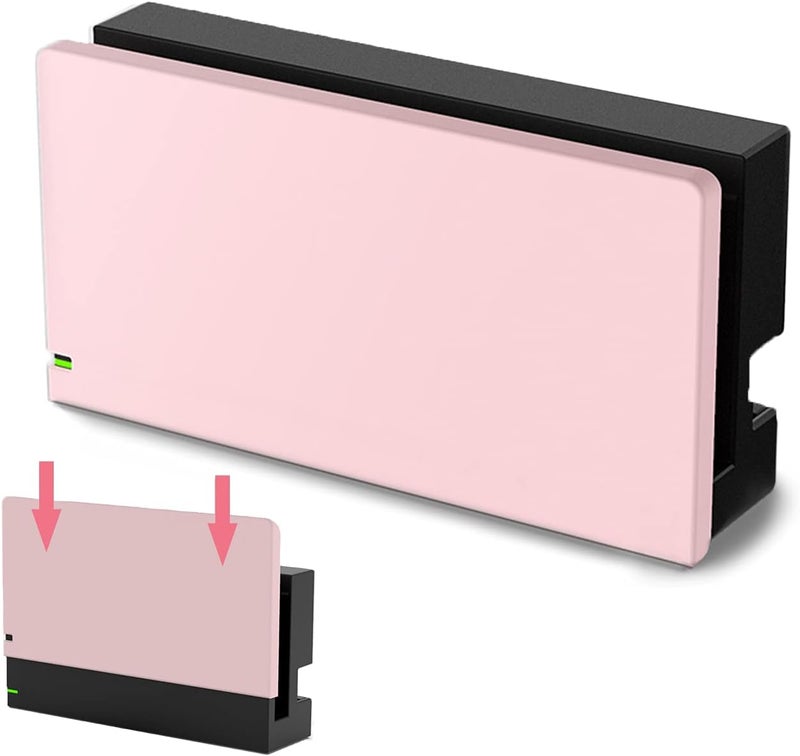 TIKOdirect Custom Faceplate Cover for Nintendo Switch Charging Dock, Hard PC Slim Shell Anti-Scratch [No Screwdriver Installation] for Switch Dock, Pink - Image 1