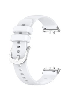 Generic Soft Watchbands Compatible with Samsung Galaxy Fit3 SM-R390 Silicone Sport Wristband Band Replacement Bracelet Quick Release Straps (White)  - Image 4