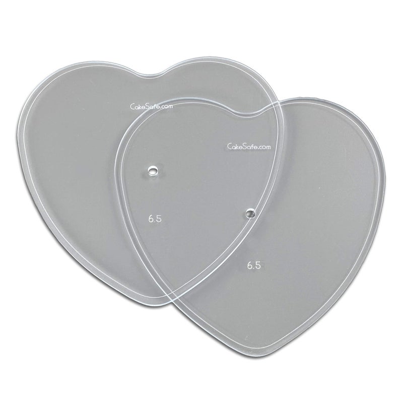CAKESAFE  265 Heart Shaped Clear  Acrylic Disks  Perfect Icing Tool to Smooth the Buttercream on Your Cakes