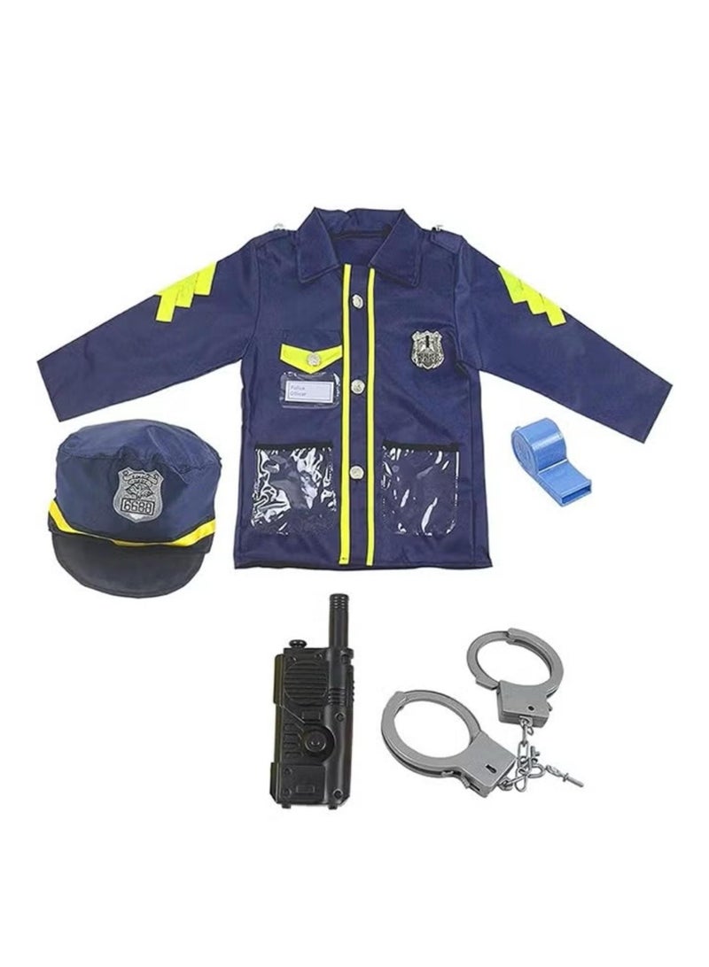 زي ضابط الشرطة البطل للأطفال ومجموعة أدوات حفظ النظام - Image 1