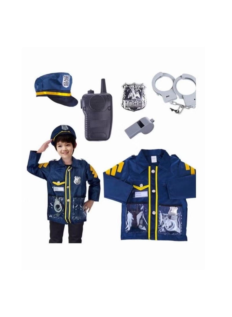 زي ضابط الشرطة البطل للأطفال ومجموعة أدوات حفظ النظام - Image 2