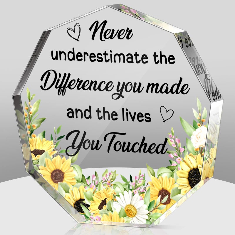 Yinder هدايا يندر للشكر للنساء زينة مكتب التخرج هدايا للمعلم زميل العمل الطبيب الممرض مغادرة الوظيفة اقتباسات ملهمة هدية وداع للرئيس والموظفين زينة مكتب المنزل