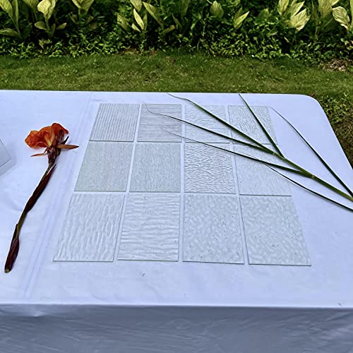 Unicoshape 12 Sheets Stained Glass Pack, 6" X 4" Cathedral Art Mosaic Glass Tiles, Mixed Clear - Image 5