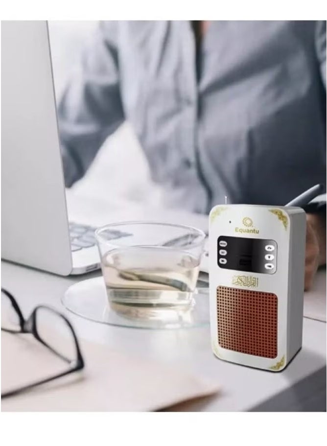 مكبر صوت ذكي للقرآن الكريم SQ-669 جديد، مزود بمقبس حائطي - 16 قارئًا، 16 ترجمة، بلوتوث/يو إس بي/ريموت كنترول/تطبيق للتحكم، سعة تخزين 8 جيجابايت - Image 4