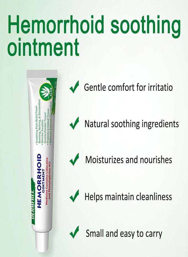 DERMFREE Hemorrhoid Treatment, Hemorrhoid Cream with Lidocaine 4%, Phenylephrine HCl 0.25%, Natural Aloe Vera & Borneol Cooling Formula, Soothing Discomfort, Hemorrhoids Cream for Women, Men (1.5 OZ) - Image 3