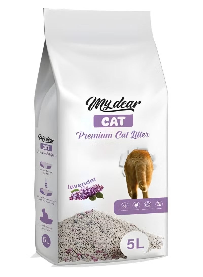 MyDear Natural Cat Litter Fast Clumping Lavender Scent - 5 liters