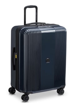 DELSEY Paris Ophelie 70cm Hardcase 4 Double Wheel Expandable Check-In Luggage Trolley Glossy Blue - 00389381962ME  - Image 2