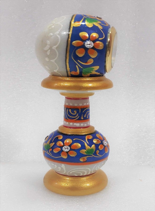 Pooja Creation Beautiful Marble Decorative Pillar Clock for Table and Desk - Image 4