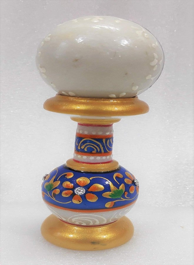 Pooja Creation Beautiful Marble Decorative Pillar Clock for Table and Desk - Image 5