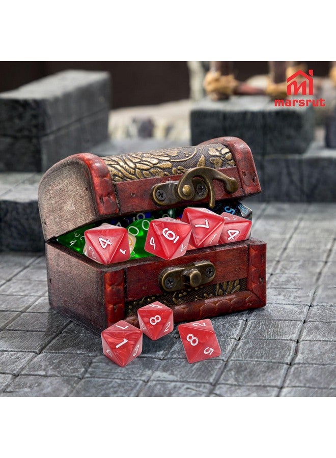 Marsrut 10Pcs 8 Sided Dice, D8 Assorted Polyhedral Dice Set with Numbers for Board Games DND RPG MTG Game Classroom Activities Party Table Gaming Fun, Mixed Assortment (Color: Red, 1 Inch)  - Image 3