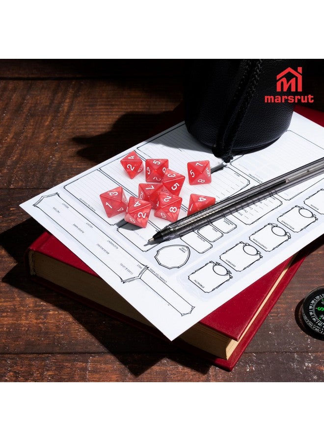 Marsrut 10Pcs 8 Sided Dice, D8 Assorted Polyhedral Dice Set with Numbers for Board Games DND RPG MTG Game Classroom Activities Party Table Gaming Fun, Mixed Assortment (Color: Red, 1 Inch)  - Image 4