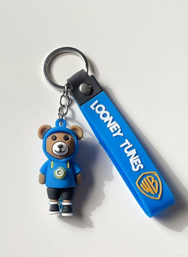 Multifunctional keychain in the shape of cartoon with ribbon with the words LOONEY TUNES for easy of use