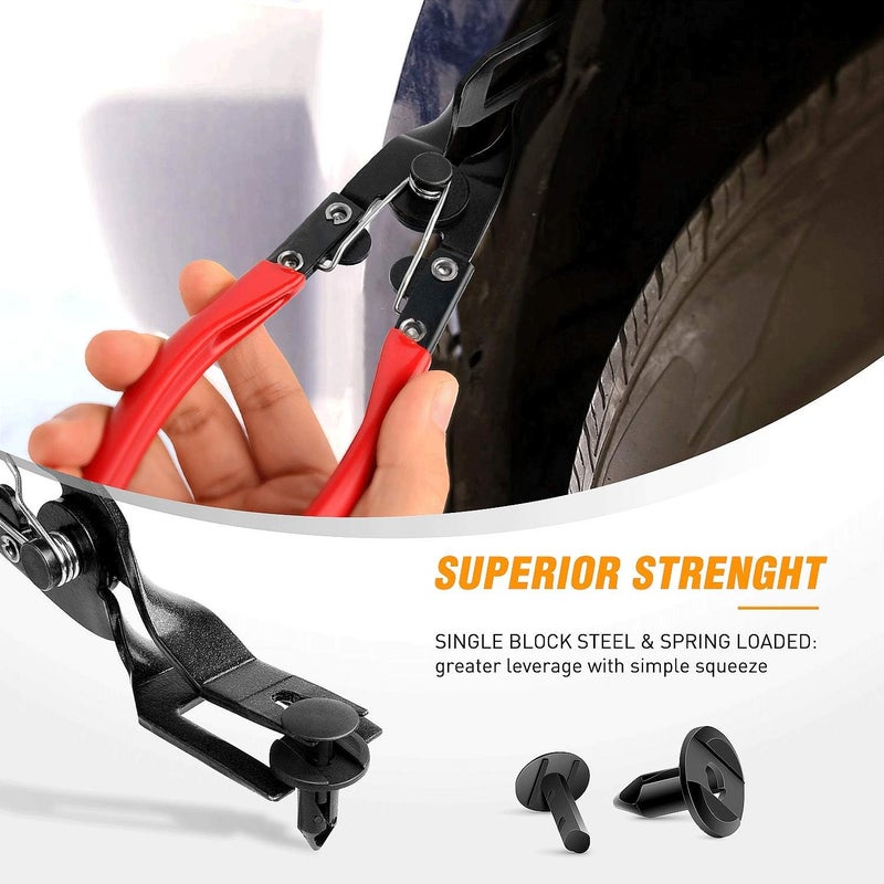 GOOACC 3 Pcs Clip Pliers Set & Fastener Remover - Auto Upholstery Combo Repair Kit with Storage Bag for Car Car Panel Dashboard - Image 4