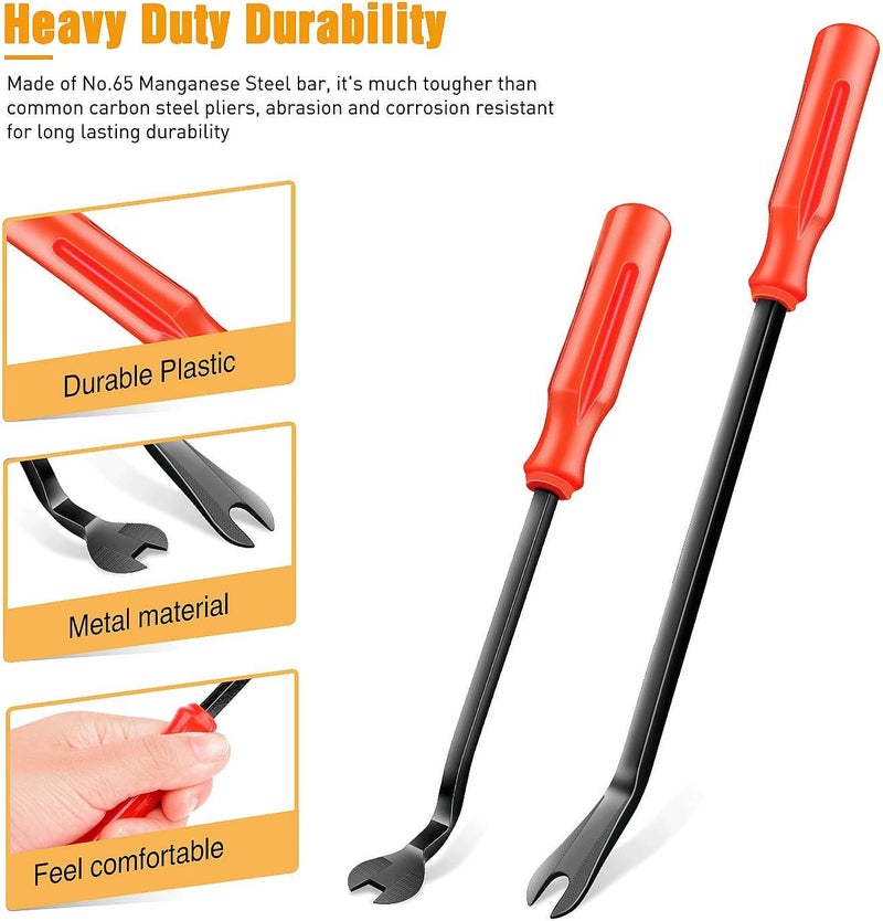 GOOACC 3 Pcs Clip Pliers Set & Fastener Remover - Auto Upholstery Combo Repair Kit with Storage Bag for Car Car Panel Dashboard - Image 5