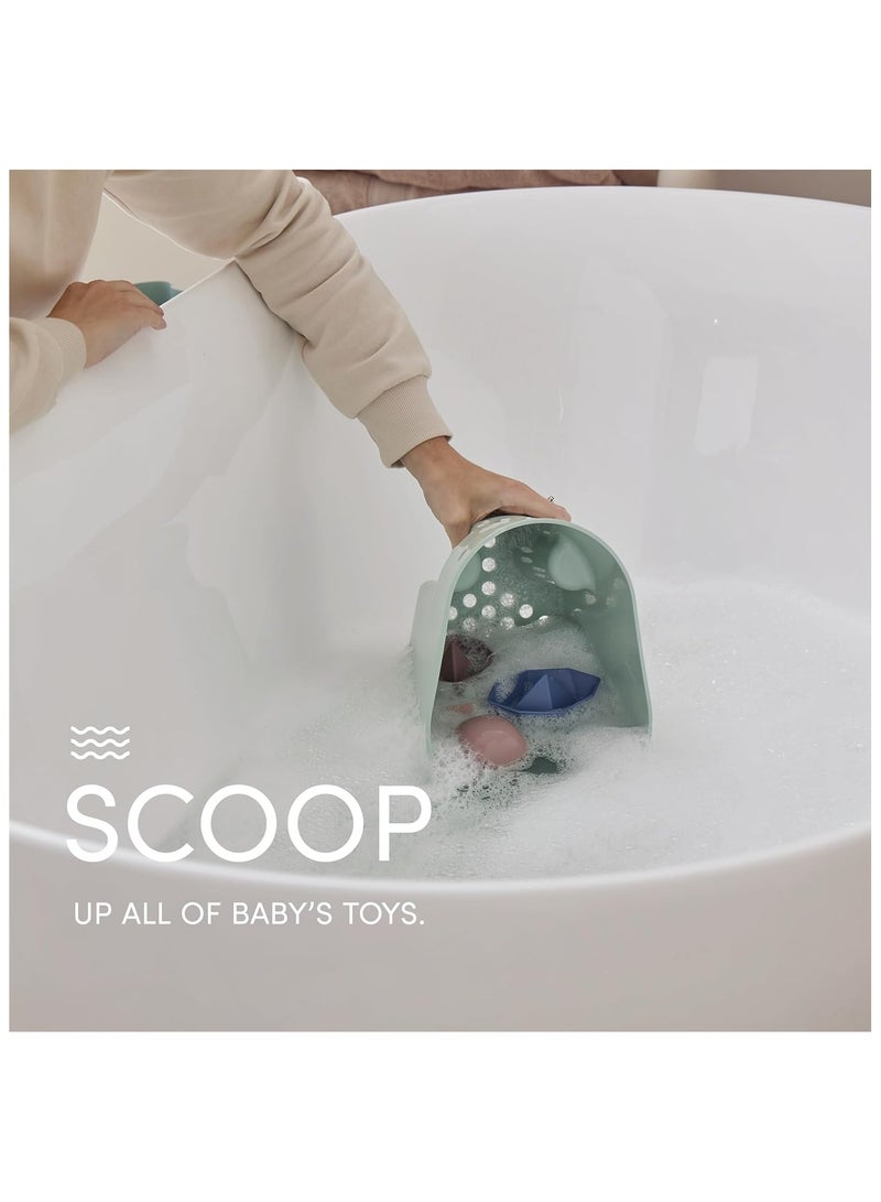 شناجل لعبة الاستحمام Shnuggle Ellie'، علبة تجفيف | مغرفة تخزين ألعاب حمام الأطفال والرضع قائمة بذاتها مع صينية تنقيط - الأوكالبتوس - Image 3