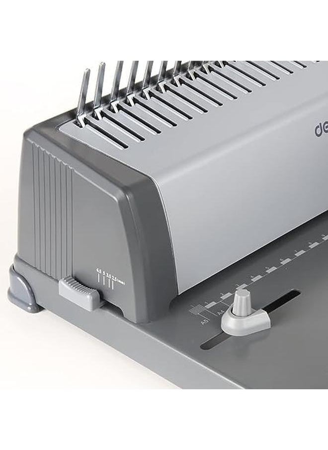 Deli 3872 21 Hole Binding Machine 425 Sheets Grey  - Image 4