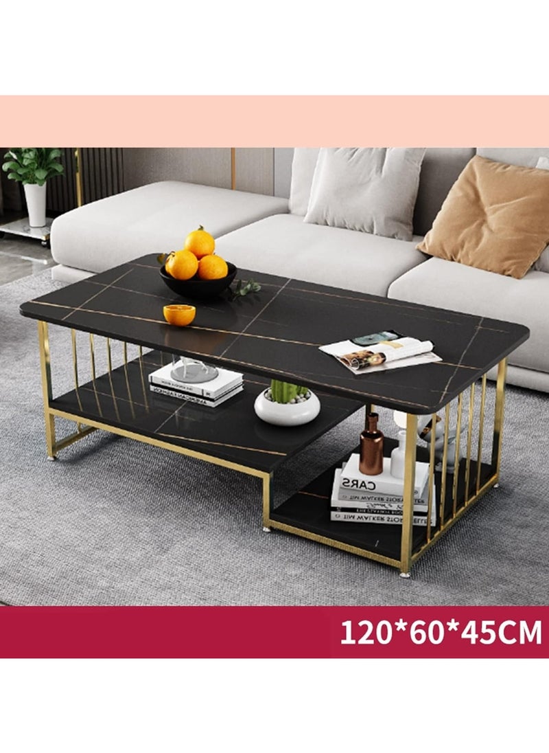 DubaiGallery Home Sofa Table, Wooden Side Table Large Area Center Coffee Table Apartment Office Reception Room Reception Table 120 X 60 X42CM  - Image 2