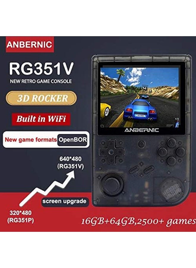 ANBERNIC  - RG351V Handheld Game Console Open Source System Built-in WiFi Online Sparring 64G TF Card 2500 Classic Games - Image 1