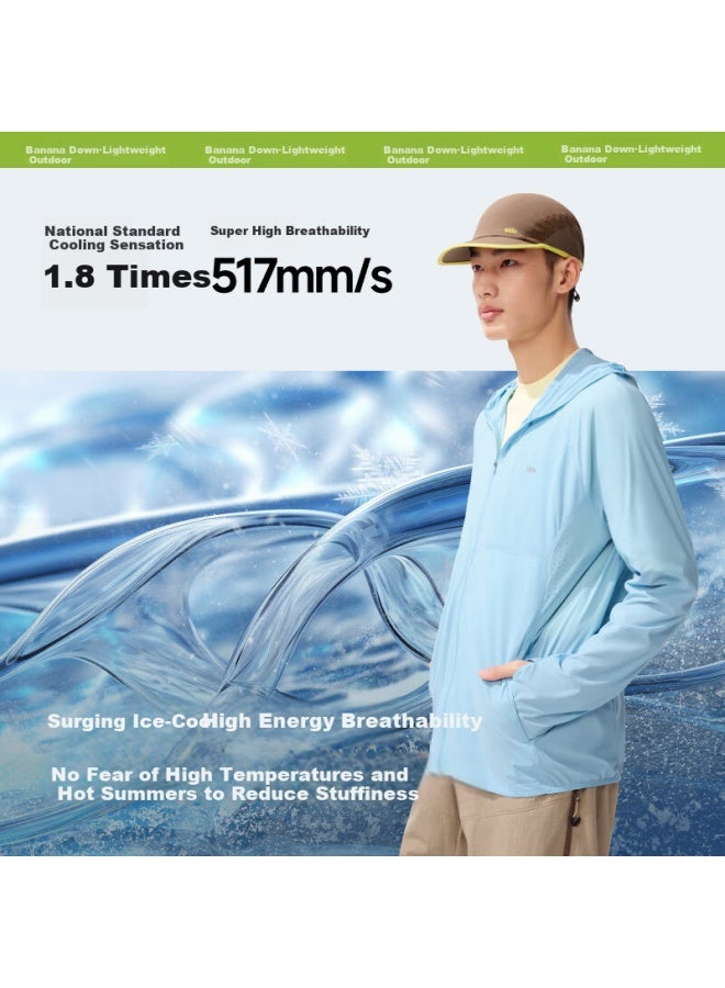 Beneunder Men's Lightweight Breathable Sun Protection Jacket Outdoor Sports Loose Long Coat Ds939 - Image 3