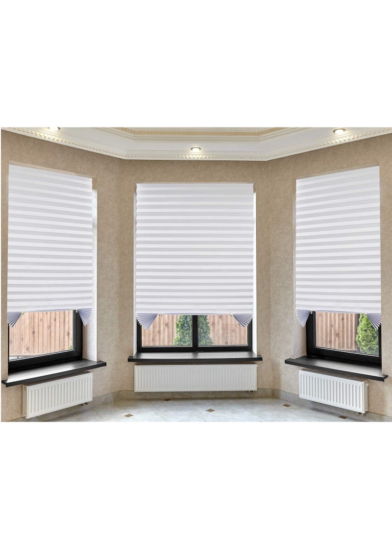 Y&D Cordless Temporary Shades Pleated Window Paper Light Filtering Blinds Easy to Cut and Install for Living Room Office White 35 x 70 inch - Image 4