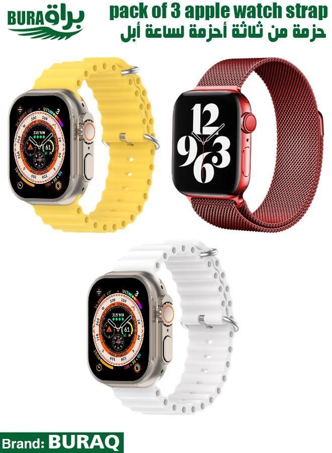 Apple Watch Band Strap For Apple Watch Ultra 2/Ultra 49mm, Series 10 46mm, 9/8/7 45mm, SE2/SE/6/5/4 44mm, 3/2/1 42mm