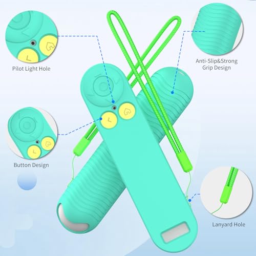 Wacanc Silicone Remote Case Cover for Nex Playground Game System Remote, Anti Slip Shockproof Remote Protective Sleeve Compatible with Nex Playground Game System Remote,Remote Case with Lanyard (Green) - Image 4