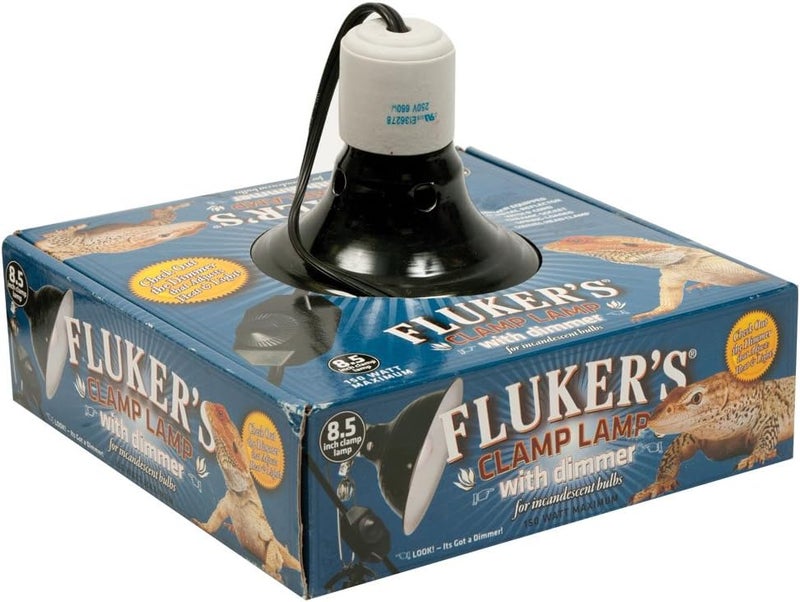 Fluker's 8.5-Inch Repta-Clamp Lamp with Dimmable Switch for Reptiles - Image 1