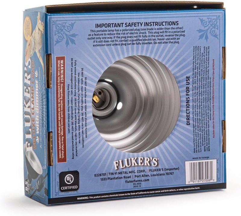 Fluker's 8.5-Inch Repta-Clamp Lamp with Dimmable Switch for Reptiles - Image 2