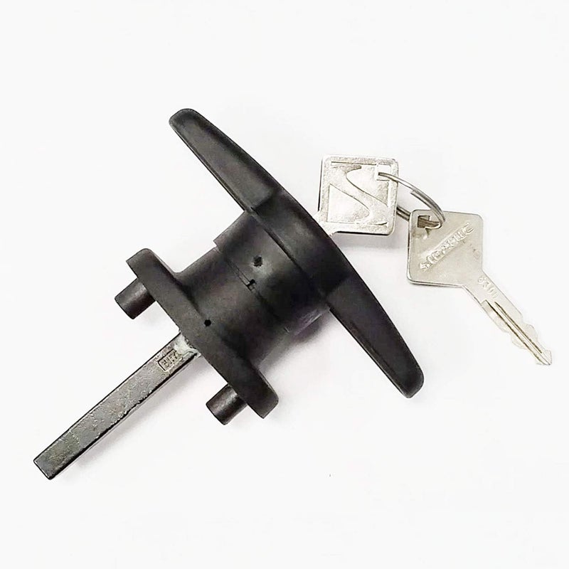 ARE T-Handle for Pickup Truck Camper Shell Door with 2 Keys and 2 Screws - Image 1