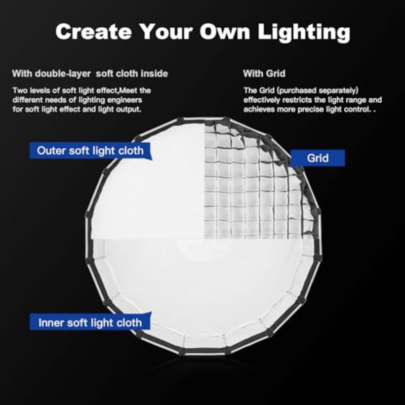 S85T 85 سم مع حقيبة حمل متينة لـ/لـ NEEWER/لـ SMALLRIG/لـ Aputure Bowens Mount Light - Image 4