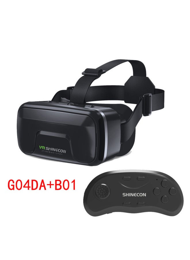 Generic Youqianhuan VRSHINECON G04DEA Headset VR Glasses Large Screen Mobile Phone 3D Virtual Reality Panorama-Color:G04A+B01  - Image 1