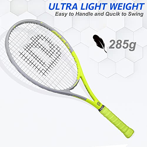 LUNNADE Adults Tennis Racket 27 Inch, Shockproof Carbon Fiber Tennis Racquet Light-Weight, Pre-Strung and Regrip, Suitable for Beginners to Intermediate Players - Image 5