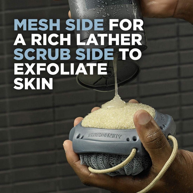 Dove Men+Care DOVE MEN + CARE Shower Tool For Stronger, Healthy-Feeling Skin Active Clean Scrubs and Exfoliates for a Deeper Clean With Body Wash, 4 Pack - Image 2