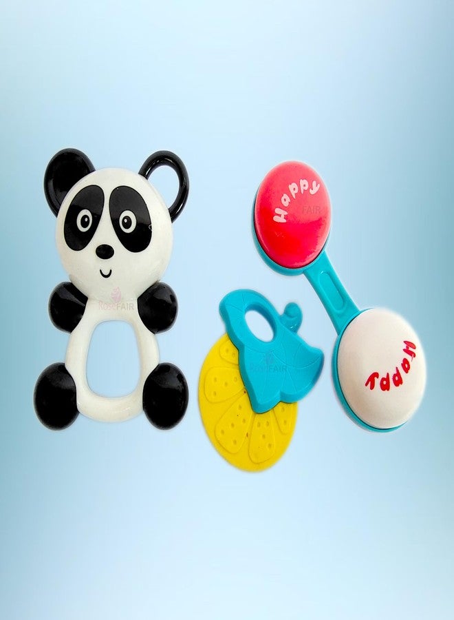 ROSEFAIR Plastic Baby Rattles Toys Set, Infant Grab Shake Rattle, Sensory Teether, Development Learning Music Toy, Newborn Gift 0-12 Months, Multicolor (Multicolor-03) - Image 3