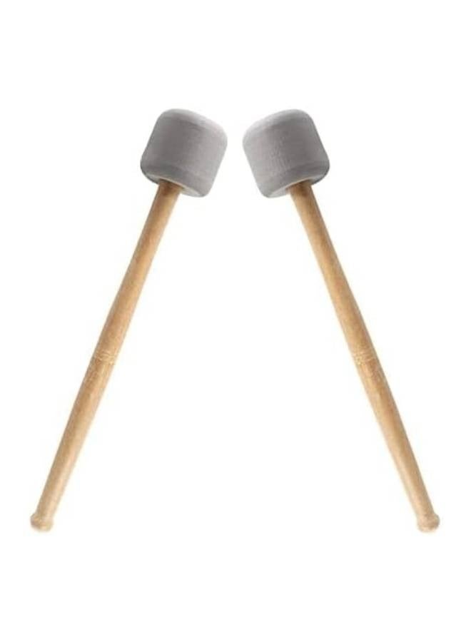 Generic Marching Bass Drum Mallets Drumsticks with Foam Head & Wooden Handle Concert Percussion Instrument Accessories - 2 Pieces  - Image 2