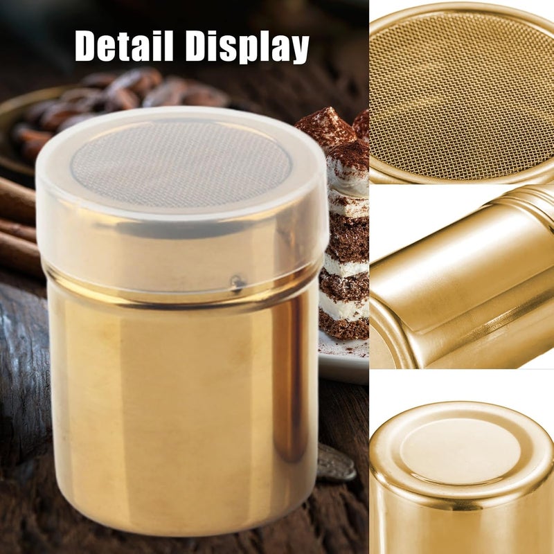 Flylin Stainless Steel Powder Shaker, 3.5 x 3inch Fine Mesh Shaker Powder Cans with Lid, Powder Sugar Shaker for Sifter Cocoa/Cinnamon Powder/Coffe/Hold Salt/Pepper (1) - Image 5