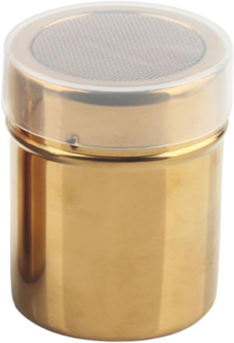 Flylin Stainless Steel Powder Shaker, 3.5 x 3inch Fine Mesh Shaker Powder Cans with Lid, Powder Sugar Shaker for Sifter Cocoa/Cinnamon Powder/Coffe/Hold Salt/Pepper (1) - Image 1