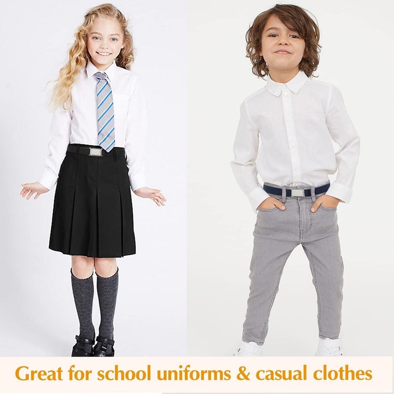 Jas. Good Kids Adjustable Magnetic Belt Boys Girls Elastic Belt with Easy Magnetic Buckle for Back to School Girls - Image 2