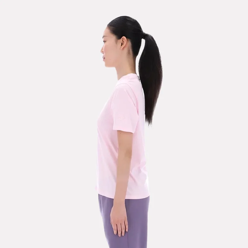 Reebok Pink Reebok Audrey Tonal Logo Crew Neck Short Sleeve Women's Tee - Pink for Women | Best Price UAE