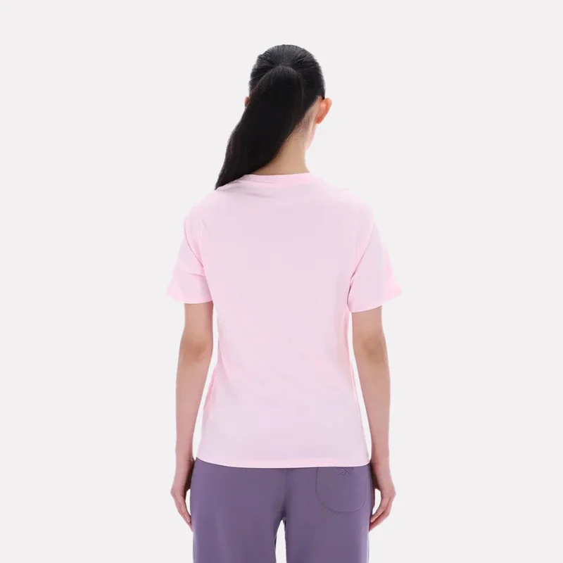 Reebok Pink Reebok Audrey Tonal Logo Crew Neck Short Sleeve Women's Tee - Pink for Women | Best Price UAE