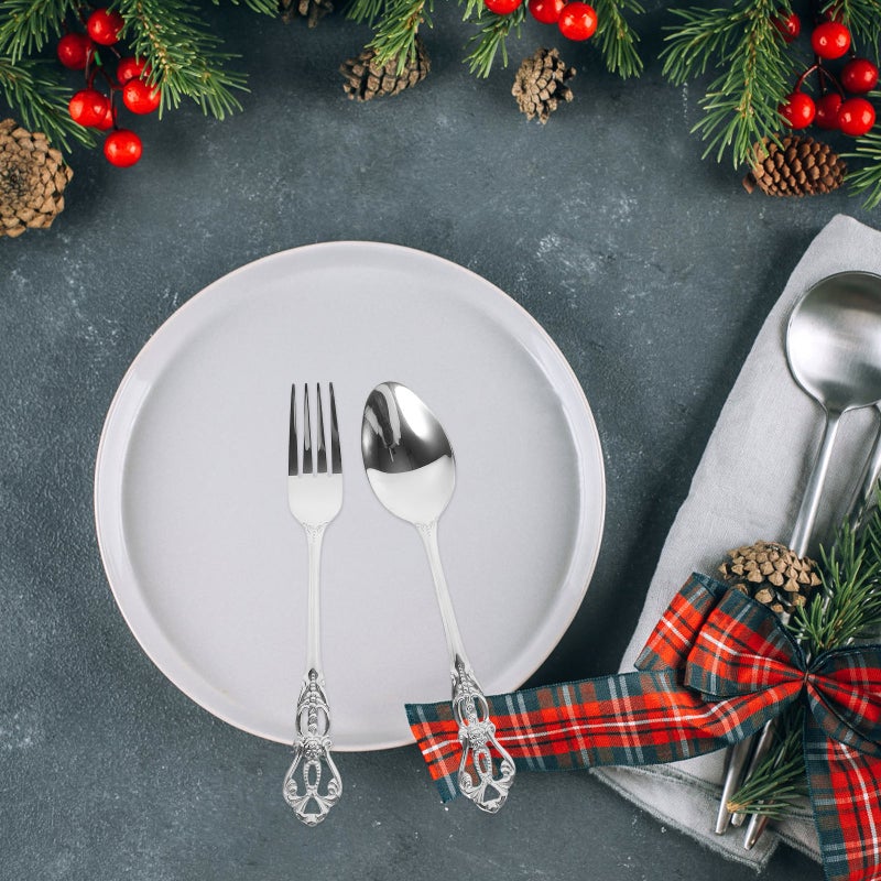 1 Set Silverware Set Heavy Duty Stainless Steel Flatware Set Tableware Cutlery Kitchen Utensil - Image 5
