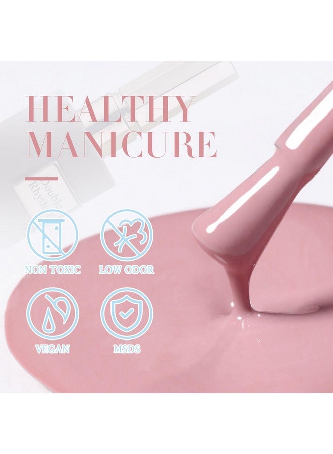 دابل ريذم طلاء أظافر جل 15 مل، شفاف بنفس اللون، نفس الزجاجة، نقع من جل طلاء الأظافر الفني في صالونات الأظافر، يمكنك صنعه بنفسك في المنزل، هدايا للفتيات والنساء (Soft Pinka1088) - Image 5