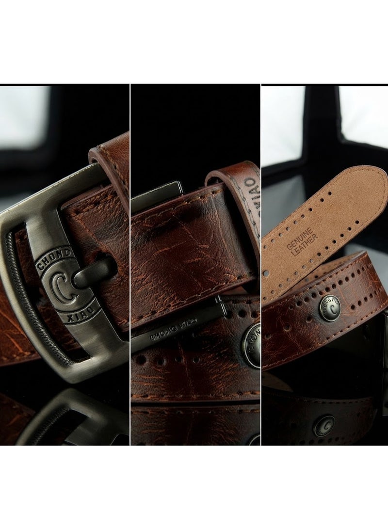 Stylish men's belt made of 100% genuine leather, durable and high quality - Image 2