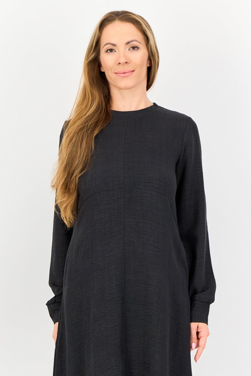 Ulyashova Women Chambray Maxi Dress, Grey - Image 2