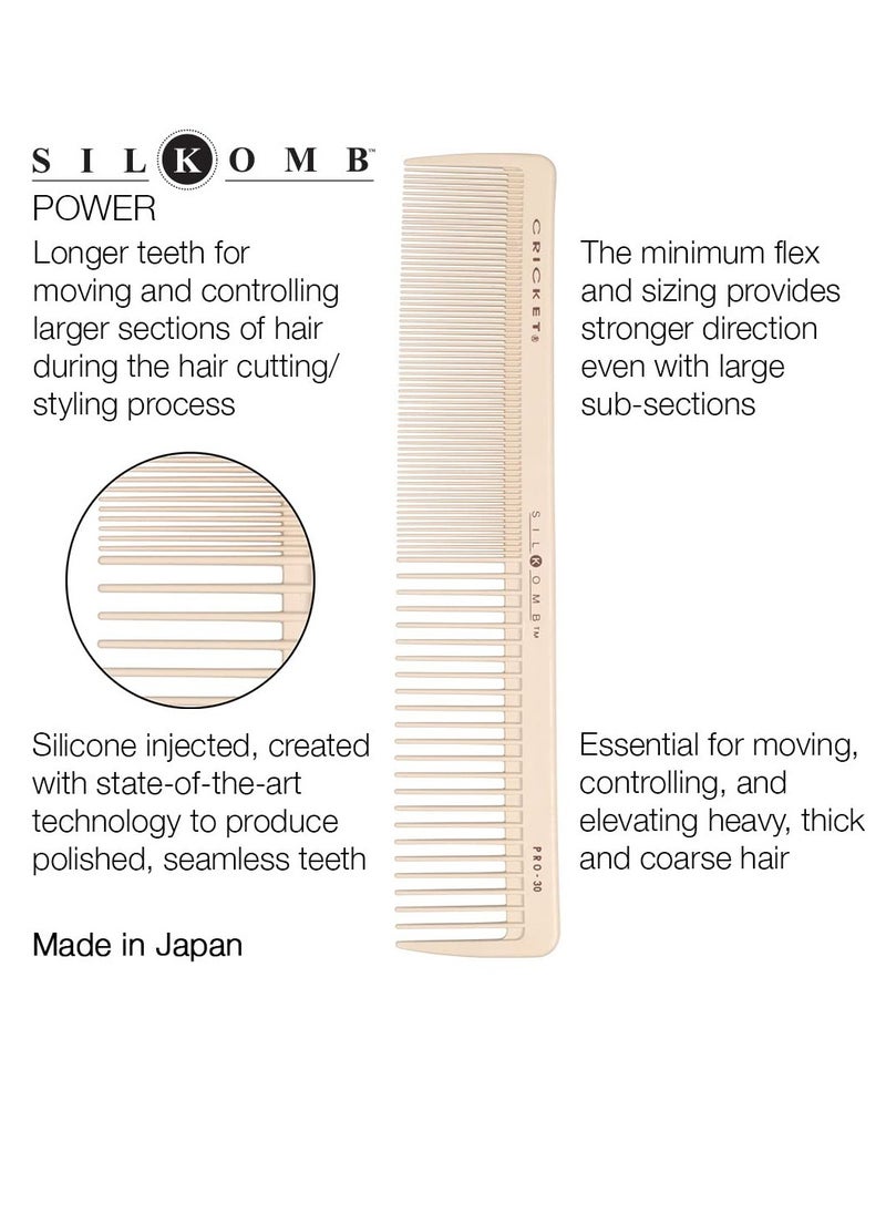Cricket Cricket Silkomb Pro 30 Power Hair Comb Professional Stylist Combs for Hair Cutting, Color, Detangling, Styling, All Hair Types  - Image 4
