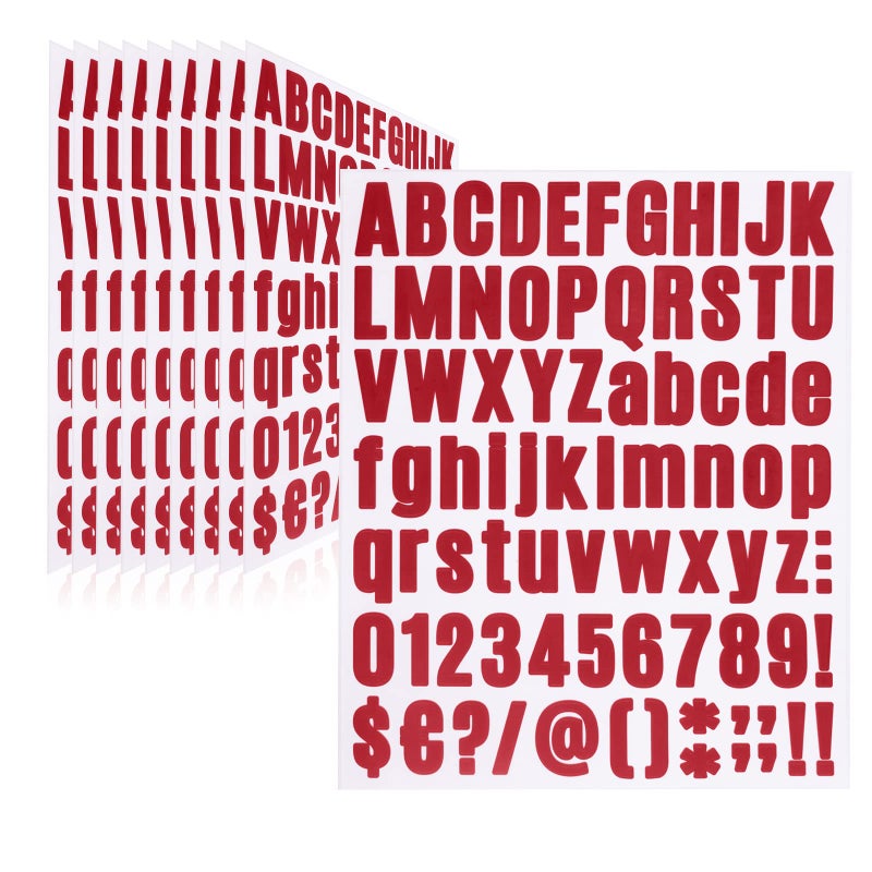 Llewyn 810 Piece 10 Sheet Letter Stickers  Self Adhesive Vinyl Waterproof Mailbox Numbers Alphabet  Number Stickers for Mailbox Window Door Sign Address Number Business 1 Inch Blue 